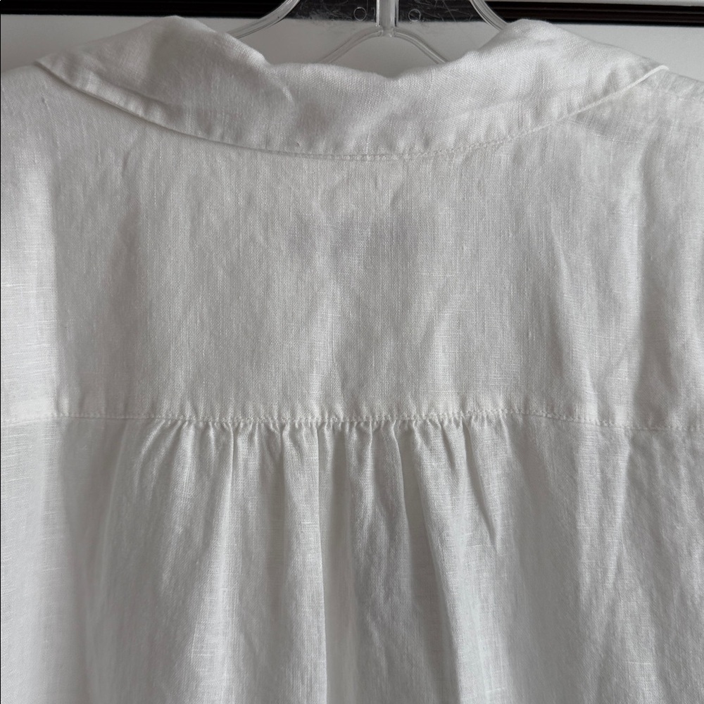 LOFT Linen V-Neck Blouse - Picture 5 of 6